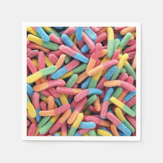 Sour Gummy Worms Servet (Voorkant)