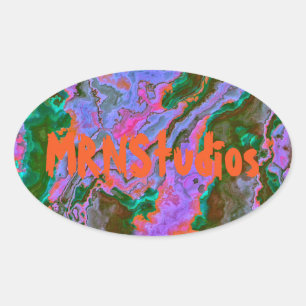 Sour Marble Ovale Sticker