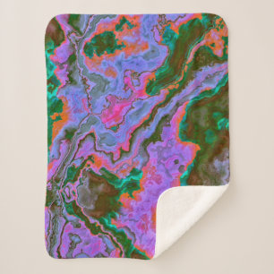 Sour Marble Sherpa Blanket Deken