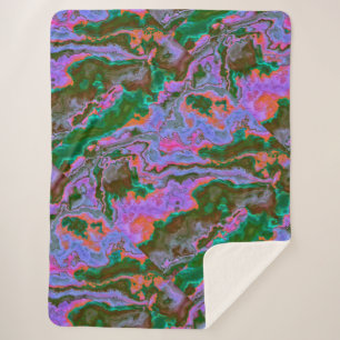 Sour Marble Sherpa Deken