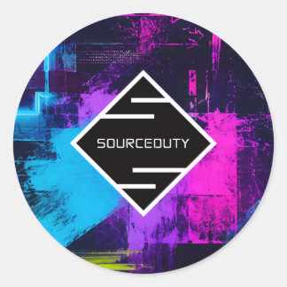 Sourceduty Ronde Sticker