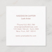 Sourcils Carte de visite (Dos)