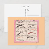 Sourcils de célébrité ~ Cartes postales / Invitati (Devant / Derrière)