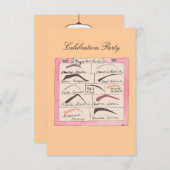 Sourcils de célébrités ~  Invitations / RSVP (Devant / Derrière)