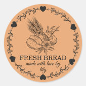 Sourdough Bread Baking Ronde Sticker (Voorkant)