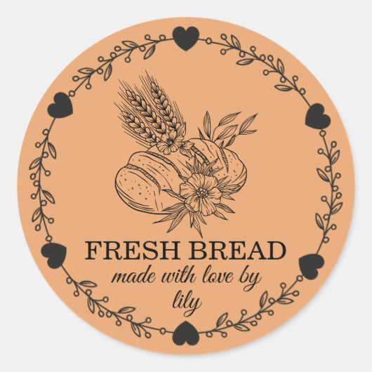 Sourdough Bread Baking Ronde Sticker (Voorkant)