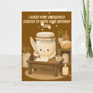 Sourdough Starter Schrijft Je Verjaardag Kaart