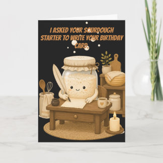 Sourdough Starter Schrijft Je Verjaardag Kaart