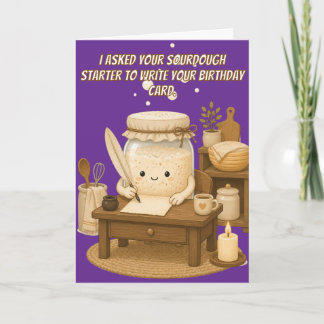 Sourdough Starter Schrijft Je Verjaardag Kaart