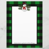 Souriant Snowman Buffalo Papier Plaid (Devant)