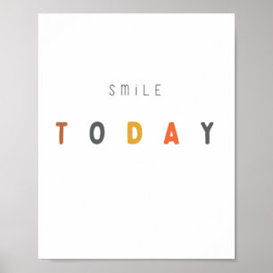 souriez aujourd'hui. Poster et impression