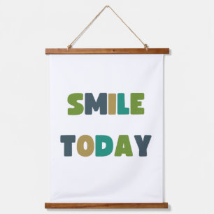 souriez aujourd'hui. Tapisserie murale cadre en bo