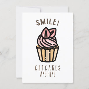 Souriez ! Les Cupcakes sont là Carte de design ros
