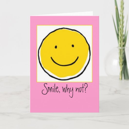 Souriez, pourquoi pas ? Carte de correspondance (Devant)