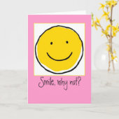 Souriez, pourquoi pas ? Carte de correspondance (Fleur jaune)