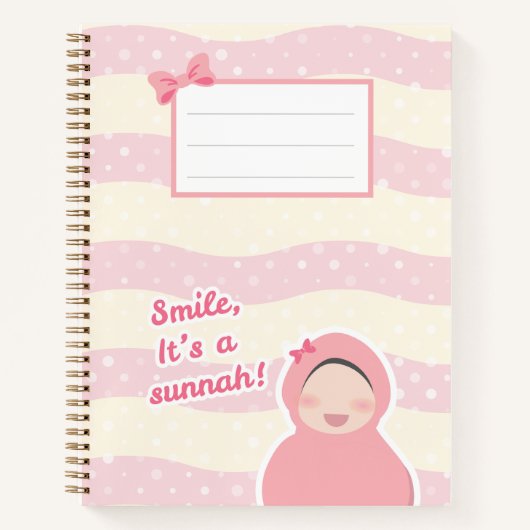 "Souriez que c'est une sunna" Carnet (Devant)