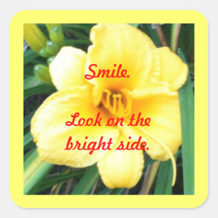 Souriez. Regardez les autocollants du côté lumineu