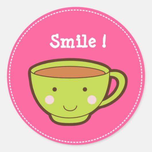 Souriez ! Stickers Tea Cup (Devant)