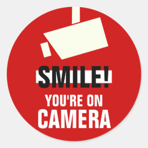 Souriez ! Stickers Vous êtes sur caméra