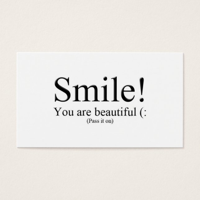 Souriez ! Vous êtes belle ( : (Devant)
