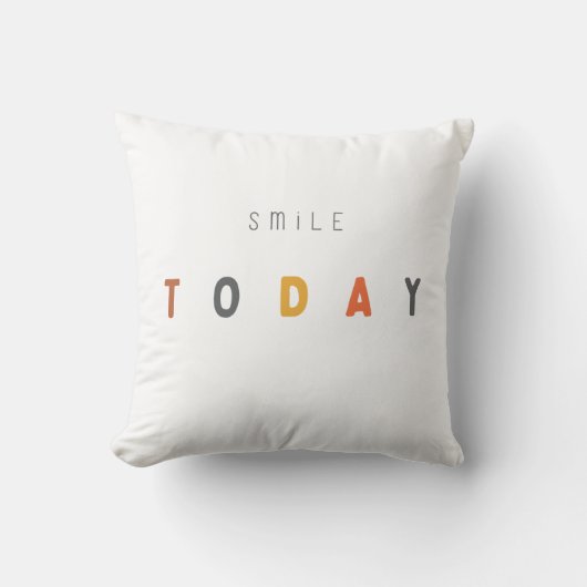 sourire aujourd'hui. Coussin (Recto)