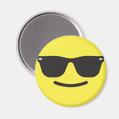 Sourire avec lunettes de soleil Emoji Magnet  (Recto/Verso)