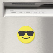 Sourire avec lunettes de soleil Emoji Magnet  (In Situ (Lave-vaisselle))