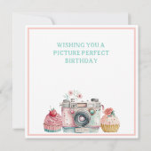 Sourire | Caméra Vintage Carte photo d'anniversair (Dos)