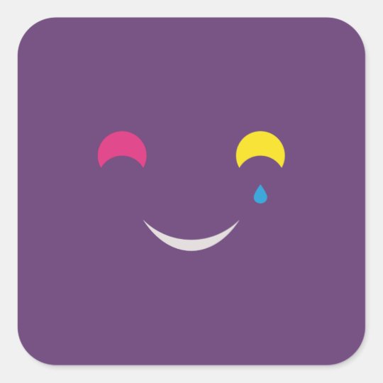 Sourire_carré_7,6 Sticker Carré