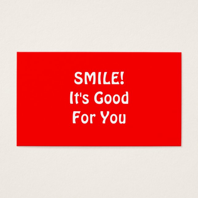 SOURIRE ! C'est bon pour toi. Red. (Devant)