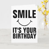 SOURIRE C'EST VOS CARTES DE SALUT D'ANNIVERSAIRE (Fleur jaune)