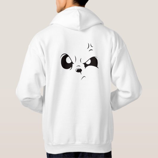Sourire de Panda Grincheux Sweat à Capuche Oversiz (Dos)