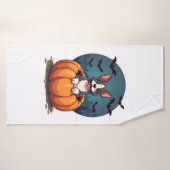 Sourire de Pitbull de citrouille (Serviette de bain)