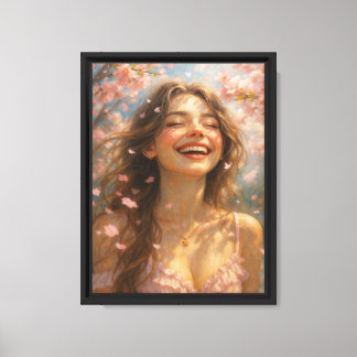 Sourire de printemps avec impression d'art sur toi