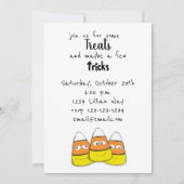 Sourire Halloween Corn Candy Invitation (Devant)