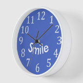 Sourire, horloges d'affirmation de mot de texte bl (Angle)