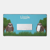 Sourire mignon Sloth Monogrammed (Clavier et souris)