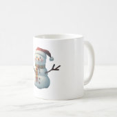 Sourire Mug Snowman, cadeau de Noël (Devant droit)