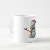 Sourire Mug Snowman, cadeau de Noël (Devant gauche)