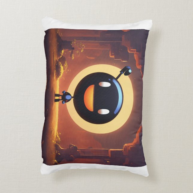 Sourire noir : Coussin (Dos(Vertical))