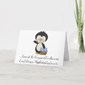 Sourires de pingouin pensant à vous carte d'espoir (Dos)