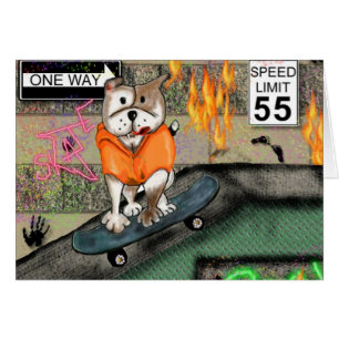 Sourires de Staffie - garçon de patineur