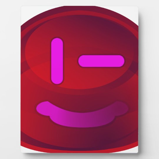 Sourires en magenta plaque photo