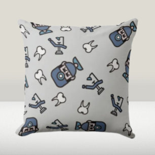 Sourires tout autour – Coussin décoratif sur le th