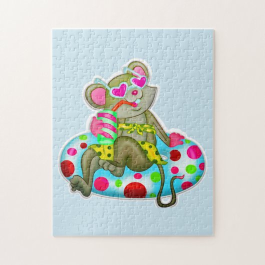 SOURIS À LA PLAGE JIGSAW PUZZLE (Vertical)