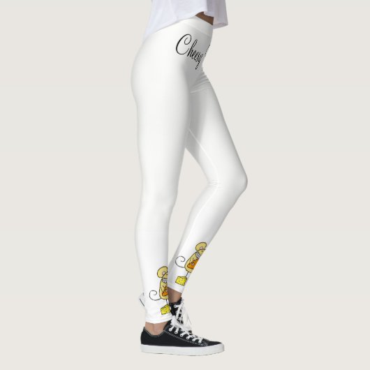 Souris au fromage Pizza Leggings blancs (Droite)