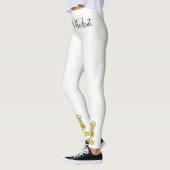 Souris au fromage Pizza Leggings blancs (Gauche)
