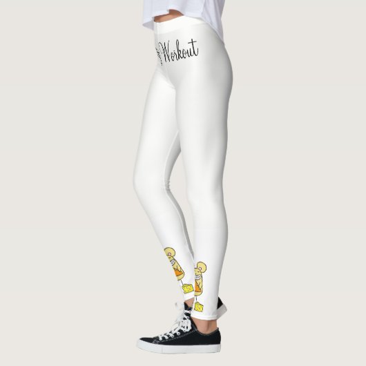 Souris au fromage Pizza Leggings blancs (Gauche)
