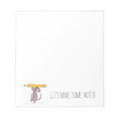 Souris avec Bloc-notes crayon (Devant)