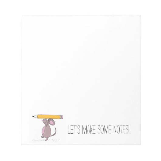 Souris avec Bloc-notes crayon (Devant)